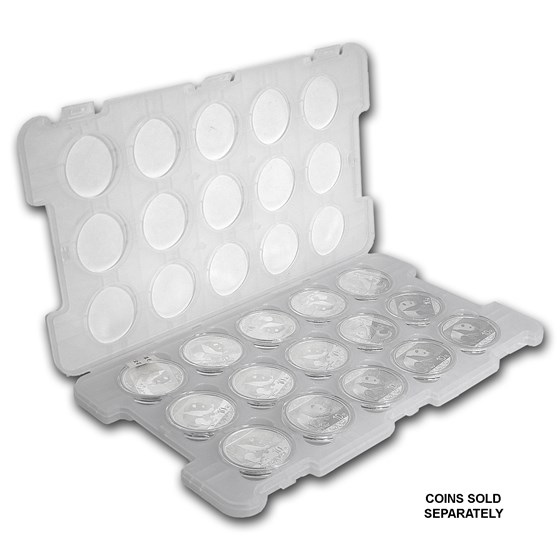15-Coin Tray for 30 gram/1 oz Silver Chinese Panda Coin 15-Coin Tray for 30 gram/1 oz Silver Chinese Panda Coin